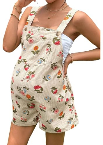 DOTBUY-SHOP Salopette Premaman Donna,Velluto a coste Tuta Premaman Donna Pantaloni Pantaloncini,Comoda Jumpsuit Playsuit Overall Gamba