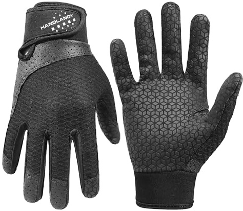HANDLANDY Kids Baseball Batting Gloves, Secure Grip Bat Control Breathable Softball Batting Gloves for Boys Girls