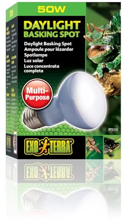Exo Terra Daylight Basking Spot, Breitspektrum Tageslichtlampe, R20, 50W, Fassung E27, 1 Stück (1er Pack)