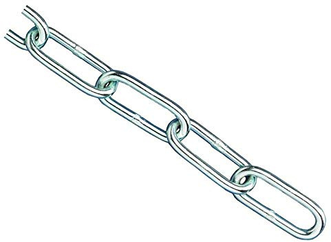 Faithfull FAICHCUT25Z Zinkpläterad stålkedja 2,5 mm länk dia. x 2,5 m (8 fot 2 tum) längd 50 kg lastgräns, silver