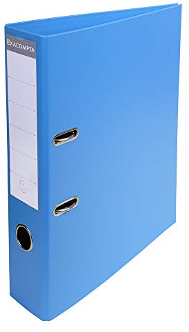 Exacompta 53742E 10er Pack Premium PVC-Ordner Prem´Touch. 7 cm breit DIN A4 Ringordner Aktenordner Briefordner Büroordner Plastikordner Schlitzordner blau