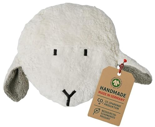 Efie Grain d'épeautre coussin de chaleur moutons Gris, culture biologique contrôlée, 100% fabriqué en Allemagne
