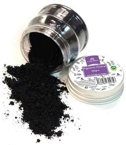 Camassia Pigmento mineral en polvo Negro | Pigmentos minerales y micas | Pigmento cosmético de alta pureza - Óxido de hierro | 10gr