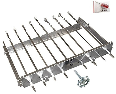 OLYMP Spiessdreher Drehspieß - Aufsatz Sesam Profi für 9 Spieße, manuell, Schaschlik, Grillspieß, Drehspieß, Ohne Motor