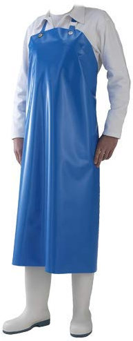 Générique Tablier de protection pour poissonnier, boucher, charcutier en polyuréthane souple bleu