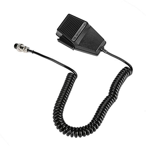 Bewinner Microphone à Main pour Talkie-Walkie, Haut-Parleur Stable CB Radio 4 Broches pour Voiture Cobra Talkie-Walkie CB avec Rotation à 360 Degrés