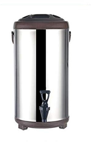 GHKWXUE Thermique Distributeur de Boissons au Lait en Acier Inoxydable Seau à thé Seau à Glace Seau jus café avec Robinet Commercial 8L / 10L / 12L for Tea Shop/Restaurant/Cantine/École