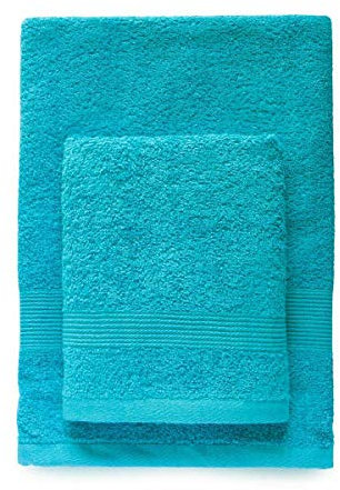 Morbidissimi Set Asciugamani 1+1 Spugna 560 gr/mq V818 Turchese