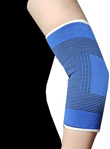 Un Paio (2 Pezzi ) Fascia Elastica per Gomito - Gomitiera a Compressione Elastica - Protezione da Gomito Tennista, per Sport, Tennis, Golf - Taglia Unica per Uomo e Donna