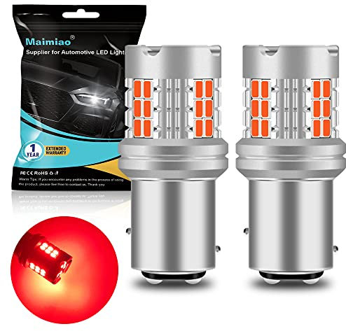 Maimiao 1157 BAY15D P21/5W Bombilla LED Rojo 3020 30SMD 800LM Luz de respaldo LED para automóvil Luz de freno LED Luz trasera de posición antiniebla Luces diurnas 12-24V 2PCS