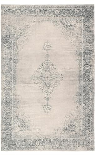 Kelim Vintage Teppich Wohnzimmer Creme 120 X 160 cm - Moderner Kurzflor Teppich - Super Soft