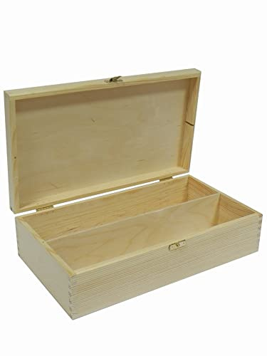 Wooden World Doppelte Weinflaschenkiste aus Holz Box für zwei Weinflaschen