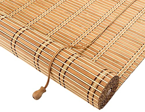 zhijiaqian456 Estores de Bambú Natural,Persianas enrollables y estores,Persianas de Madera,Persiana de Decorativas,Incluye Accesorios,Personalizable (50 x 70 cm)