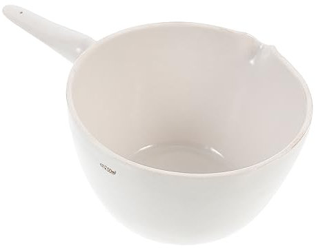 Mobestech Keramische Runde Verdampferschale Mit Henkel 200 Ml Säurebeständig Ausguss Labor Und Schul Verdunstungsbecken