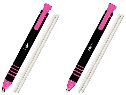 Läufer 69543 Radierstift pink, inkl. 2 Ersatzradierer, nachfüllbarer Radiergummi, sehr präzise, Blisterkarte enthält 1 Radierstift und 2 Ersatzradierer (Packung mit 2)
