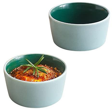 Tazón de Sopa, Tazón de arroz, Tazón de Desayuno, Juego de ramequines, 120 ml, Ramekins de Creme Brulee, Plato de soufflé Platos a Prueba de Horno, Ramekins de soufflé, Ramekins for freidora de Aire,