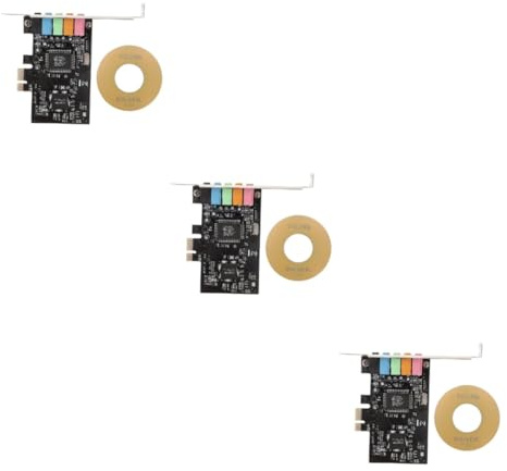 Gatuida 3pcs Pcie to Sound Card Internal Audio Adapter Low Profile Bracket for Gaming Home Theater and Professional Audio Systems