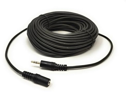 mCore 20m 3.5mm Extension Cable Stereo Jack Cable Male to Female AUX Lead for Laptop Tablet Headphone TV MP3 Speaker Smartphone (20m)