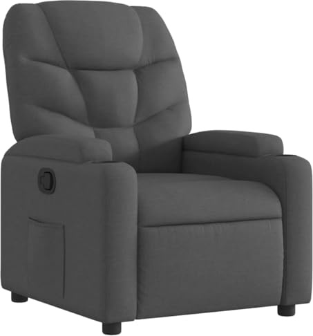 CKioict Lesesessel Cocktailsessel Moderner Polstersessel Relaxsessel Dunkelgrau StoffGeeignet für Wohnzimmer, Hotel, Gästezimmer