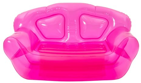 NAIXING Inflatable Sofa Blow UP Chairs Couch Lounger Portable Air Inflatable Couch Inflatable Double Person Sofa for Indoor Living Tent Camping Outdoor Activities (Red)