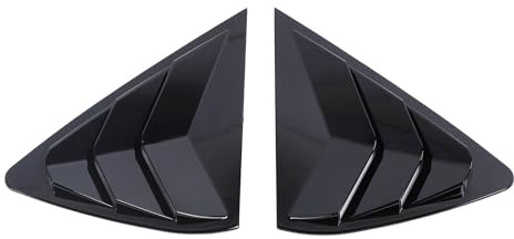 Yctze Couvercle de Persienne de Fenêtre Arrière, Cadre de Garniture de Panneau de Volet D'aération pour X6 F16 2015-2019, Améliore Visuellement Les Performances (Noir Brillant)