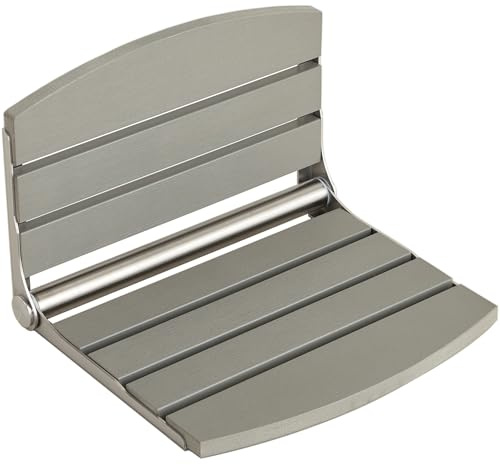 17.5 Folding Shower Seat Wall Mounted,Foldable Shower Bench,Fold Down Shower Seat,Folding Shower Seat Bench,Wall Mount Shower Seat Bench Chair (Grey)