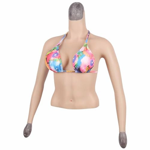 CRODRES Silikon-Brustplatte D Cup Realistische Brustformen Mastektomie Künstliche Fake-Titten für Transgender Crossdresser,Color1,Stretch Cotton