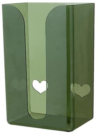 DAWCBVJQ Porta fazzoletti da parete, 19 x 12 x 8,5 cm, porta salviette umidificate, scatola trasparente per cosmetici, da parete, per tavolo, armadio da cucina e parete, verso l'alto o verso il basso