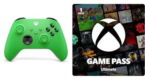 Xbox Controller Wireless Velocity Green + Game Pass Ultimate | Abbonamento di 1 mese