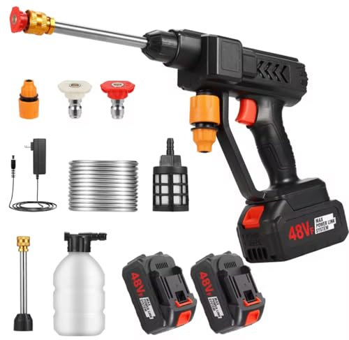 Idropulitrice a batteria 48v 8000Mah Idropulitrice portatile con 2 batterie Idropulitrice ad alta pressione a batteria per il lavaggio di auto Pulizia di pavimenti