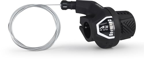 FOMAS Bike Shifter Lever 8 Speed Twist Grip Gear with Window Display Shift Cable for Mountain Bike Cruiser Bike