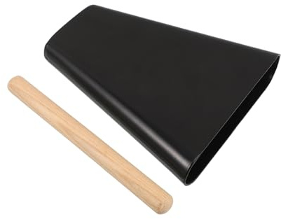 minkissy Metall Kuhglocke mit Schlägel Stabiles Schlaginstrument für Schlagzeug und Percussion Langlebig für Anfänger und Musiker Vielseitig Einsetzbar bei Sport und Musikveranstaltungen