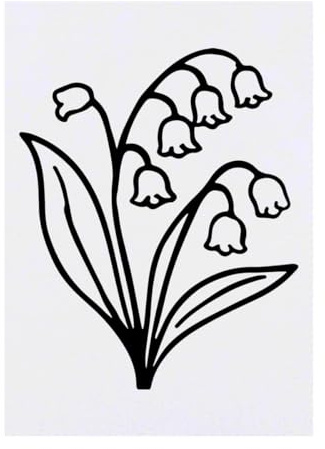 Azeeda 'Lily of the Valley Flower' Temporary Tattoo - Water Resistant, Skin-Safe, Non-Toxic Transfer (TO00089355)