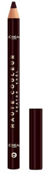 L'Oréal Paris, Lápiz de Ojos Khol, Delineador, Textura Cremosa, Difuminable, Dura Todo el Día, Fórmula Enriquecida con Manteca de Karité, Haute Couleur, Tono: Le Bordeaux Cashmere Matte | Delineador Cremoso, Difuminable, Dura Todo el Día, Con Manteca de Karité, Haute Couleur, Cashmere Matte