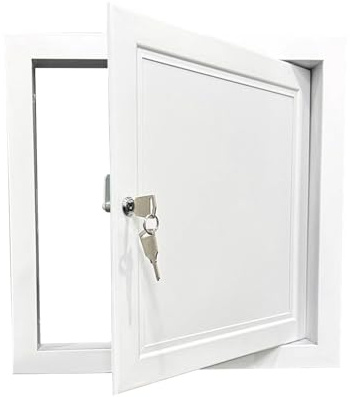 Trappe d'accès en métal avec serrure à clé, panneau d'accès au plafond, couvercle d'inspection de plomberie, porte d'accès pour cloison sèche, 25 x 50 cm – Sécurité et solution pour grenier.