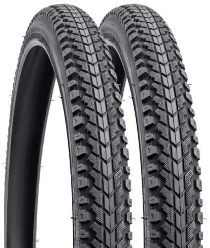 YunSCM 2 neumáticos de bicicleta de 20 pulgadas 20 x 1,75 cubierta 47-406 compatible 20 x 1,75 ciudad/carretera neumáticos