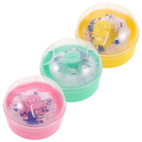 Homoyoyo 3stücke Puderquaste mit Behälter für Lose Puder Tragbarer Puderbehälter mit Quaste für Reisen Großer Puderbehälter mit Aufbewahrungsbox für Körperpuder und Babypuder