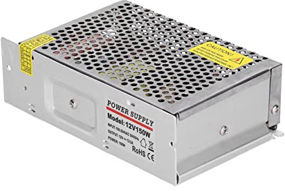Yctze Fuente de Alimentación Conmutada Regulada por CC 12 V 150 W 12,5 A para LED, Uso Industrial: Ligera y Eficiente