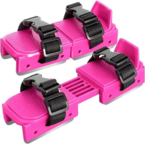 Bosiyrggrl Patins à Glace Ajustables pour Petits Enfants, Double Lame, pour Débutants, Patins de Hockey sur Glace pour Tout-Petits, avec Fermeture à Sangle.