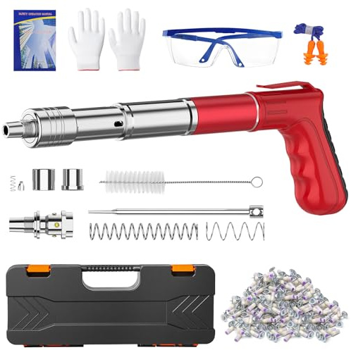 ahnwer Concrete Nail Gun Kit, Manual Steel Nailer Gun with 150pcs Nails (A)