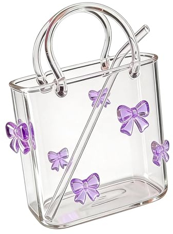 Jarrón Tipo Bolso Vaso Estético 720 ml Para La Decoración Del Hogar