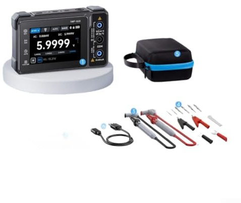 TMP-600/TMP-610S Multímetro Digital Osciloscopio Generador de Señal True RMS | ABS Auto Range para Laboratorio DIY Electrónica Trabajo (TMP-600)