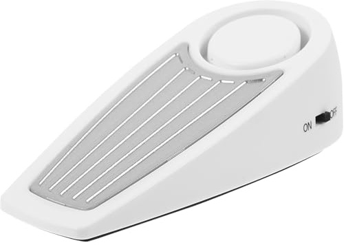 TOYANDONA Alarma de Seguridad para Puerta de Vidrio y Puerta Tipo Cuña Blanco de Abs Resistente a Daños Sonido Fuerte para Uso en Interiores y Hogares