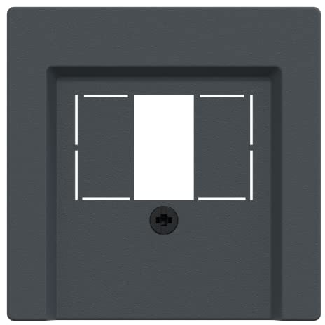 Merten 297914 Central Plate for TAE/Audio/USB, Anthracite, System M