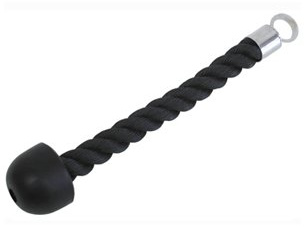 Bad Company Nylon Trizeps-Tau I Professionelles Fitnessgerät zum einarmigen Trizeps-Workout I BC-20 I 37 cm