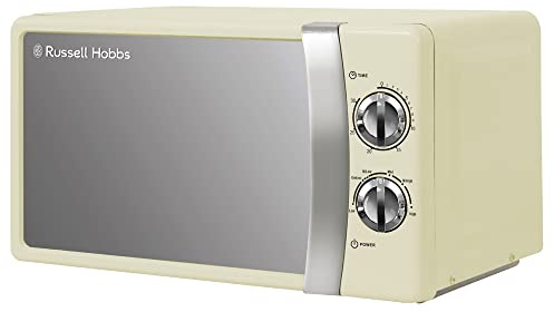 Russell Hobbs RHMM701C 17L 700w Cream Solo Manual Microwave with 5 Power Levels, Ringer & Timer, Defrost Setting, Easy Clean