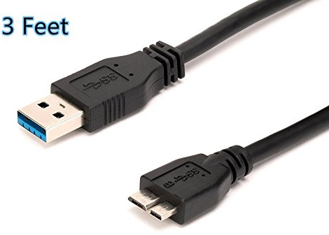 KUYiA Cavo USB maschio 3.0 a micro usb 3.0 Maschio 3ft Fino a 5 Gbps di velocità Cavi per hd Esterno Compatibile con Toshiba Canvio, WD My Passport Seagate Samsung Hard Disk Esterni