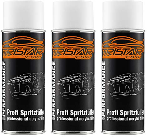 TRISTARcolor Füller Spritzfüller Haftgrund Grundierung Spritzspachtel für Autolack weiß 3 x Spraydose 400 ml
