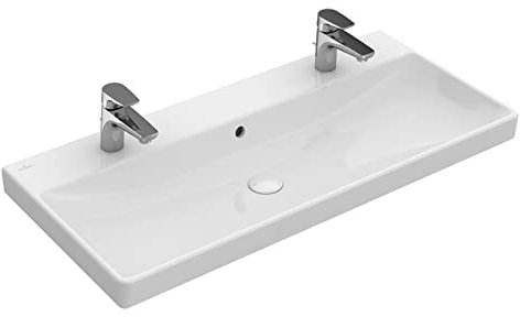 Villeroy & Boch Lavabo doppio Avento 100 cm bianco con rivestimento 4156A4R1