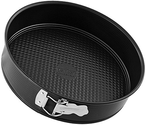 Zenker Pure - Stampo rimovibile da 24 cm, 1 profondo, stampo per torta o torta in acciaio con rivestimento antiaderente ILAG resistente fino a 230°C, colore: nero, stampo 24 cm, 1 pz.